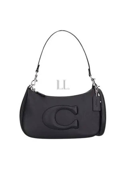 Women's Terry Leather Shoulder Bag Black - COACH - BALAAN 2