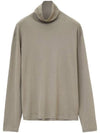 Cotton Long Sleeve Turtleneck Green - LEMAIRE - BALAAN 1