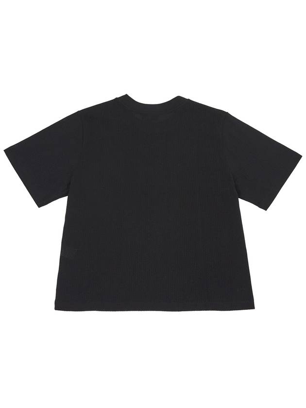 Mae Pique Mesh Short Sleeve T-Shirt Black - A.P.C. - BALAAN 3