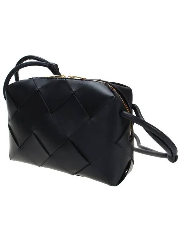 Cassette Intrecciato Small Cross Bag Black - BOTTEGA VENETA - BALAAN 3