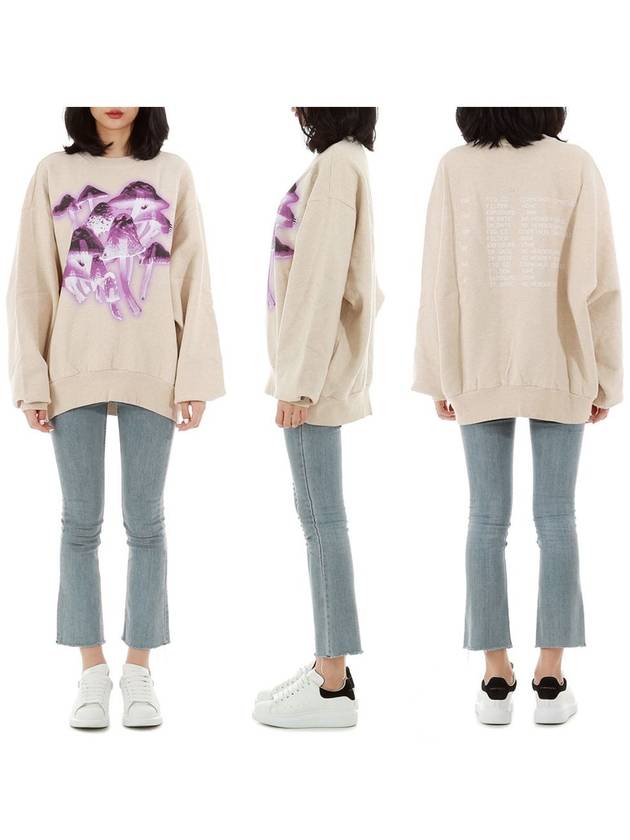 X-Ray Print Crew Neck Cotton Sweatshirt Oatmeal Melange - ACNE STUDIOS - BALAAN 2