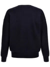 Ateley Logo Cotton Sweatshirt Midnight - ISABEL MARANT - BALAAN 4