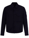 Men's Chrome R Over Shirt Zip Up Jacket Navy - CP COMPANY - BALAAN 2