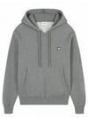 Foxhead Patch Comfort Zipper Hooded Medium Grey Melange - MAISON KITSUNE - BALAAN 2