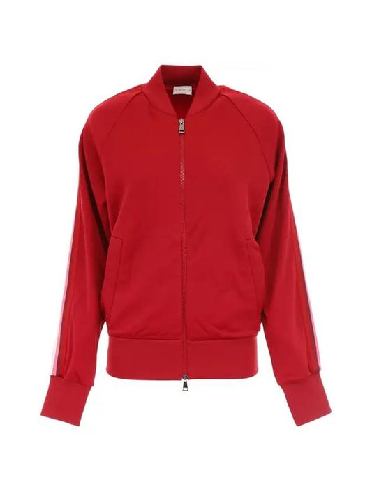 Women's Zipper Track Jacket Red - MONCLER - BALAAN.