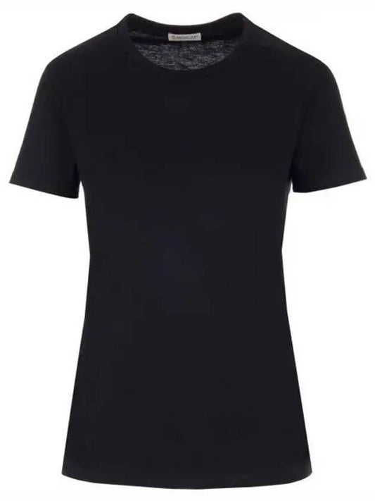 Logo Patch Jersey Cotton Short Sleeve T-Shirt Black - MONCLER - BALAAN 2