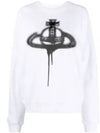 Spray ORB Raglan Sweatshirt White - VIVIENNE WESTWOOD - BALAAN 2