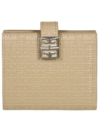 4G Monogram Leather Half Wallet Beige - GIVENCHY - BALAAN 2