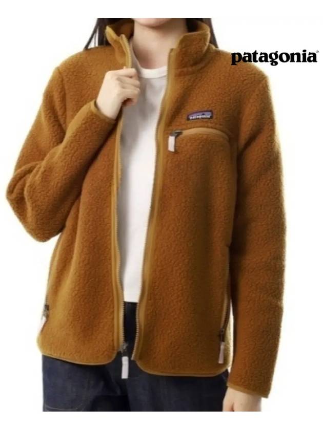 Women's Retro Pile Fleece Zip-up Jacket Brown - PATAGONIA - BALAAN 2