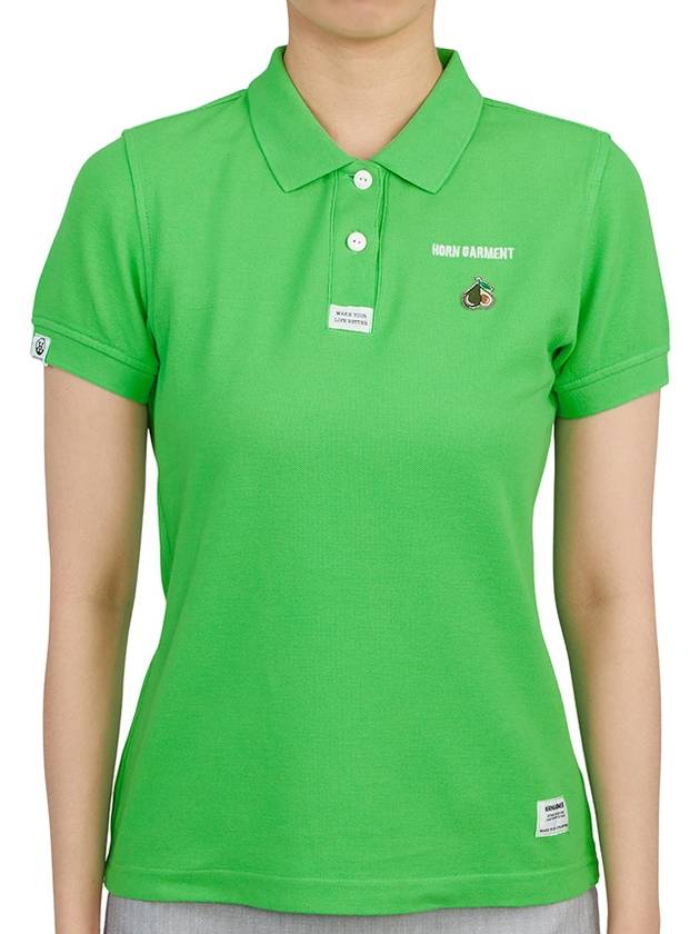 Women’s Icon Short Sleeve PK Shirt Light Green - HORN GARMENT - BALAAN 2