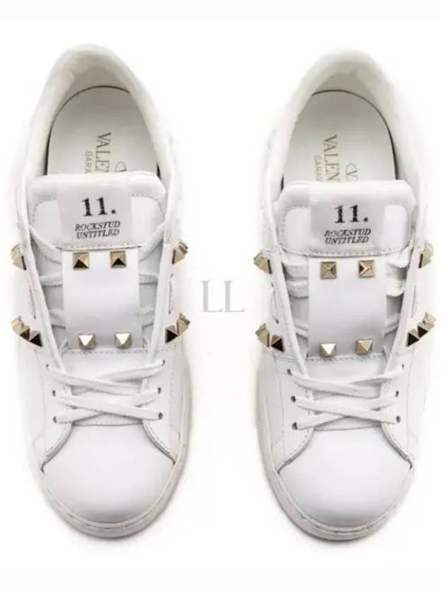 Rockstud Untitled Low Top Sneakers White - VALENTINO - BALAAN 2