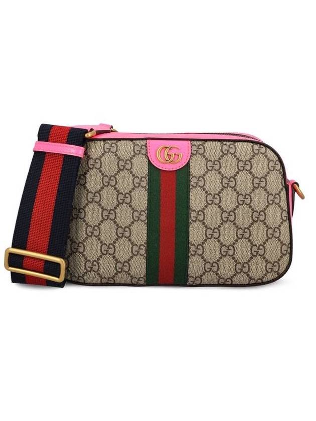 Ophidia GG Supreme Mini Canvas Cross Bag Fuchsia Beige - GUCCI - BALAAN 1