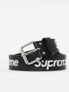 SS23A106 BLACK Strap Leather Belt - SUPREME - BALAAN 1