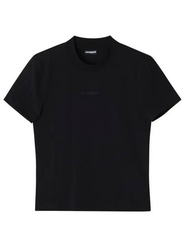 Le Gros Grain Short Sleeve T-Shirt Black - JACQUEMUS - BALAAN 2