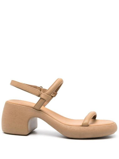 Thelma Leather Sandal Heels Brown - CAMPER - BALAAN 1