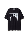 Smudging Skull Graphic Short Sleeve T-Shirt Black - ULKIN - BALAAN 1