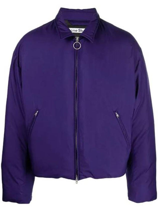 Puffer Zip-Up Short Padded Purple - ACNE STUDIOS - BALAAN 1