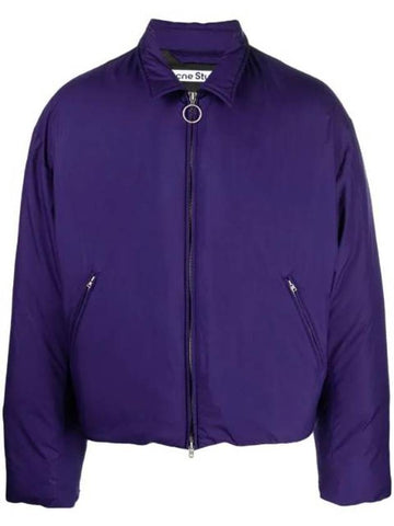 Puffer Zip-Up Short Padded Purple - ACNE STUDIOS - BALAAN 1