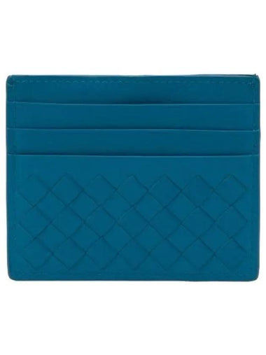 Intrecciato Card Case Blue - BOTTEGA VENETA - BALAAN 1