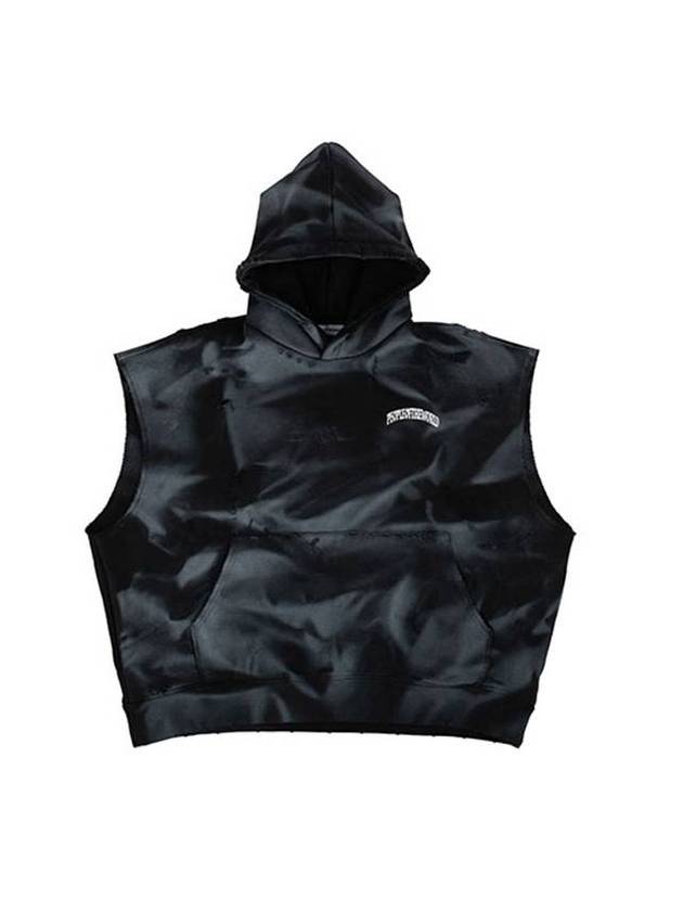 Damage Hooded Vest Black - PEOPLE OF THE WORLD - BALAAN 1