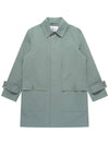 Linen Mac Trench Coat Greyish Blue - SOLEW - BALAAN 2