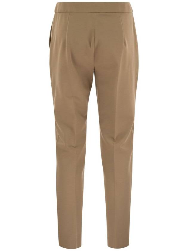 Pegno Slim Cut Straight Pants Beige - MAX MARA - BALAAN 3