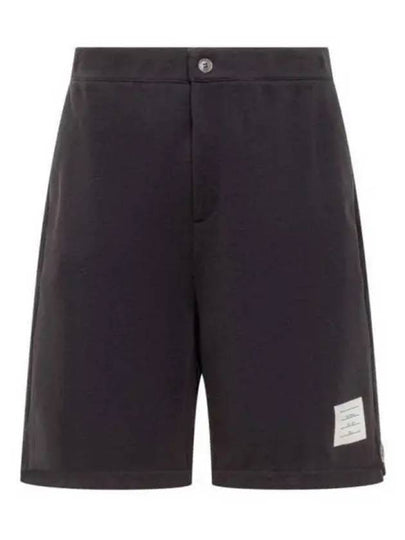 Logo Patch Midi Shorts Navy - THOM BROWNE - BALAAN 2