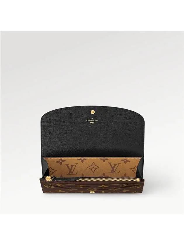 Emilie Monogram Reverse Canvas Long Wallet Brown - LOUIS VUITTON - BALAAN 4