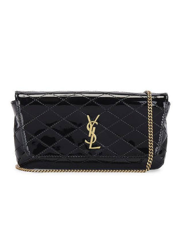 Gaby Chain Phone Shoulder Bag Black - SAINT LAURENT - BALAAN 1