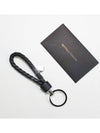 Intrecciato Leather Key Holder Black - BOTTEGA VENETA - BALAAN 3