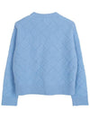 Women's Intreccio Wool Knit Top Blue - BOTTEGA VENETA - BALAAN.