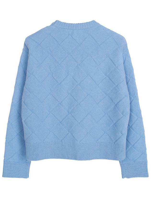 Intrecciato Wool Knit Top Light Blue - BOTTEGA VENETA - BALAAN 3