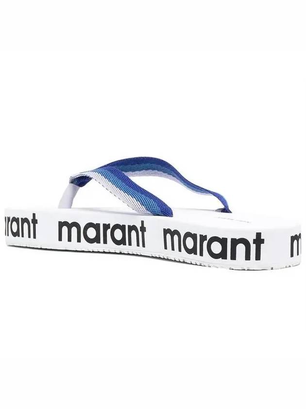 Logo Print Flip Flop Blue - ISABEL MARANT - BALAAN 5