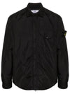 Logo Patch Zip Up Jacket Black - STONE ISLAND - BALAAN 2