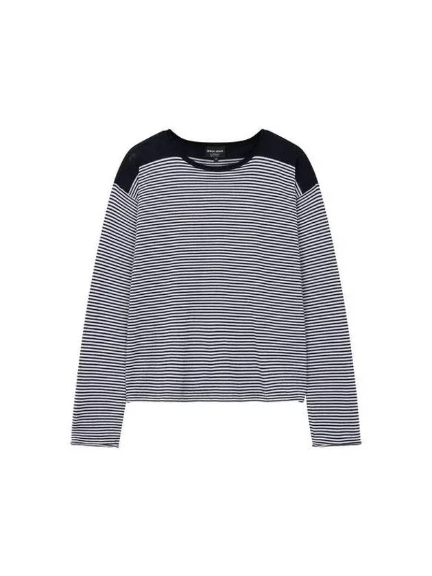 Women s Striped Cashmere Knit Light Purple - GIORGIO ARMANI - BALAAN 1