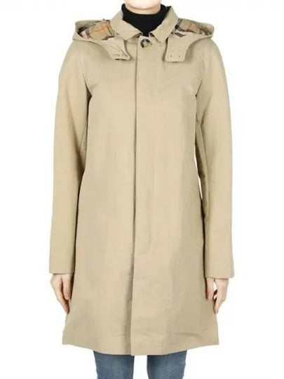 Kids Nylon Cotton Car Coat Beige - BURBERRY - BALAAN 2