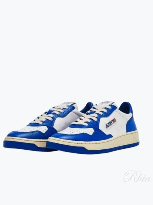 Men's Medalist Low Leather Sneakers Blue - AUTRY - BALAAN 2