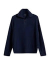 Men's Wilmer Quarter Zip-Up Knit Top Navy - J.LINDEBERG - BALAAN 2