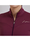 Golf Wear Open Zipper Cooling T-shirt Wine - J JANE - BALAAN 4