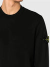 Compass Patch Crew Neck Sweatshirt Black - STONE ISLAND - BALAAN 6