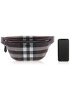 Checked Leather Bum Belt Bag Dark Birch Brown - BURBERRY - BALAAN 7