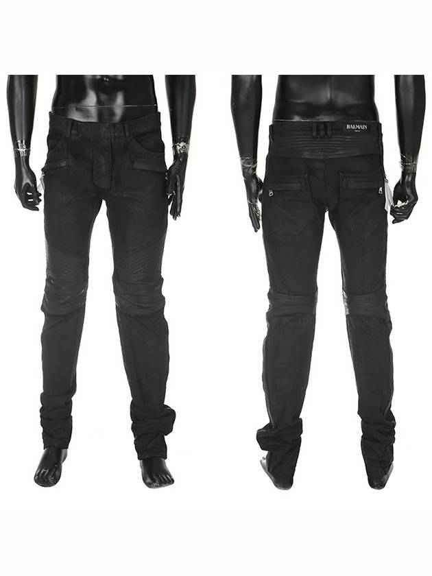 Black Biker Black Biker Jeans S6HT569 D309C 176 - BALMAIN - BALAAN 1