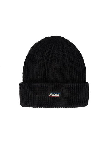 Basics Ribber Beanie Black - PALACE - BALAAN 1