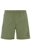 Logo Patch Brushed Nylon Swim Shorts Green - STONE ISLAND - BALAAN 1