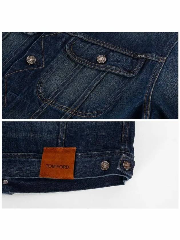 Cotton Denim Jacket Blue - TOM FORD - BALAAN 7