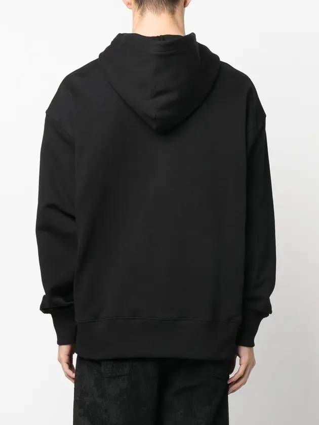 Milano Brushed Logo Hoodie Black - MSGM - BALAAN 6