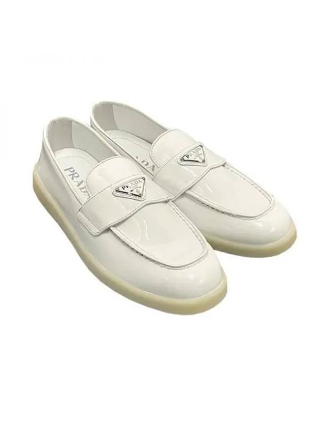 Triangle Logo Loafers White - PRADA - BALAAN 1