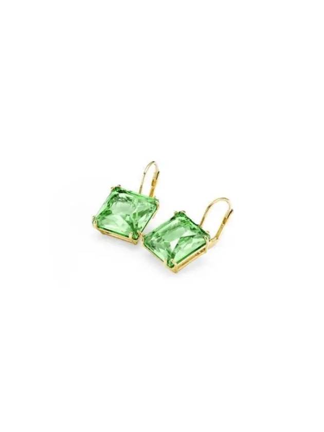 Millenia Crystal Drop Earrings Gold Green - SWAROVSKI - BALAAN 5