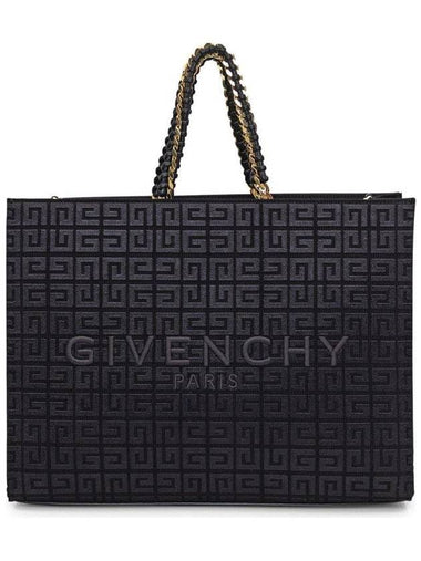 4G Fabric Medium Tote Bag Black - GIVENCHY - BALAAN 1