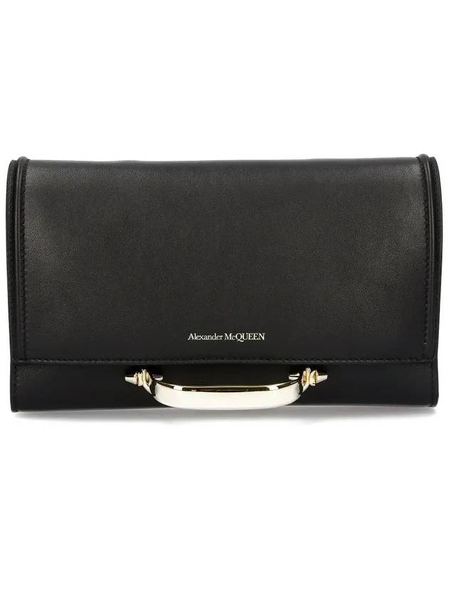 Logo Story Leather Chain Clutch Bag Black - ALEXANDER MCQUEEN - BALAAN 3